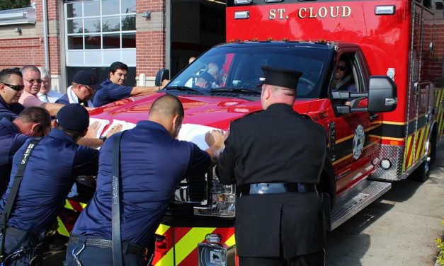 St. Cloud Fire Rescue Hosts a Push Back Ceremony for its New Engine 33