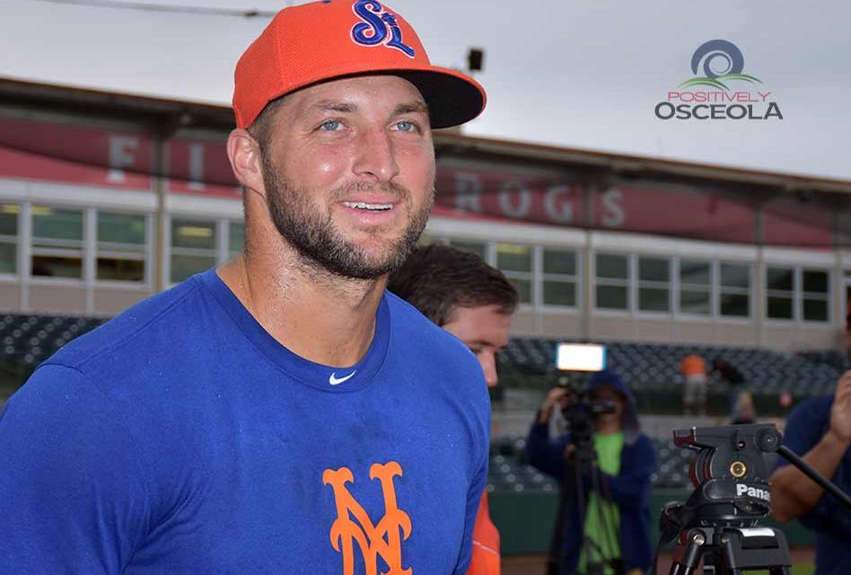 Florida Fire Frogs and Over 4500 Fans Welcome Tim Tebow to Osceola County