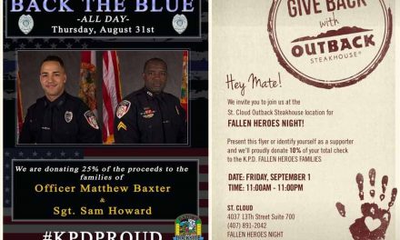 St. Cloud Restaurants Continue to Give to Fallen KPD Officers’ Families