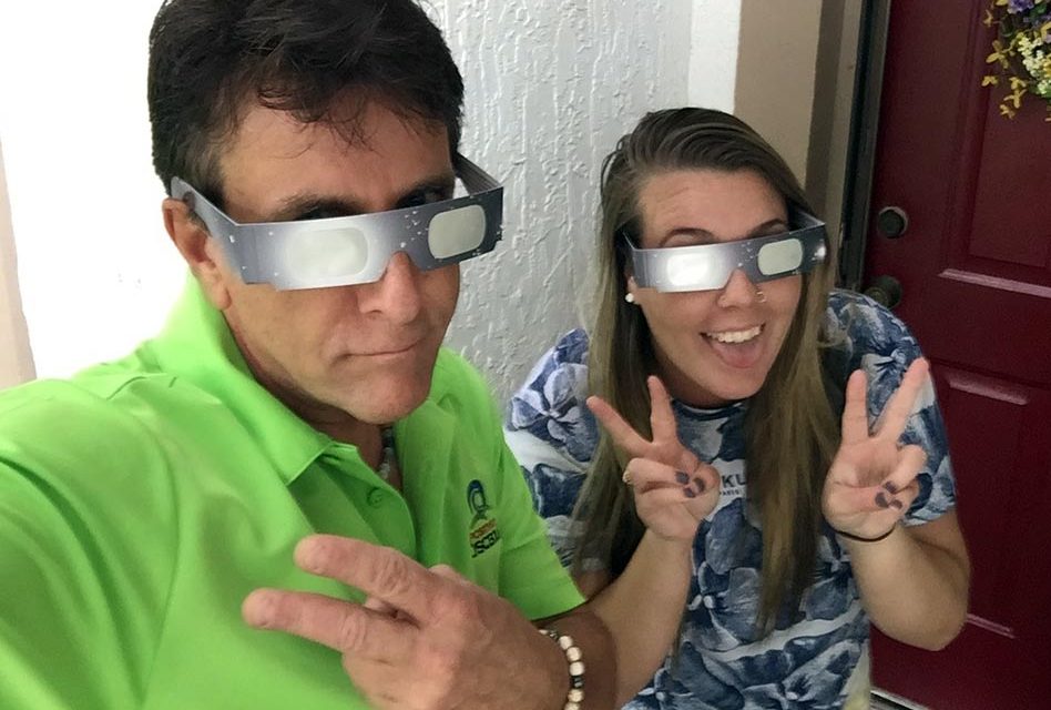 It’s Solar Eclipse Day and Thanks to Dorene and Lindsey Tierney, We Can Look at the Sun!