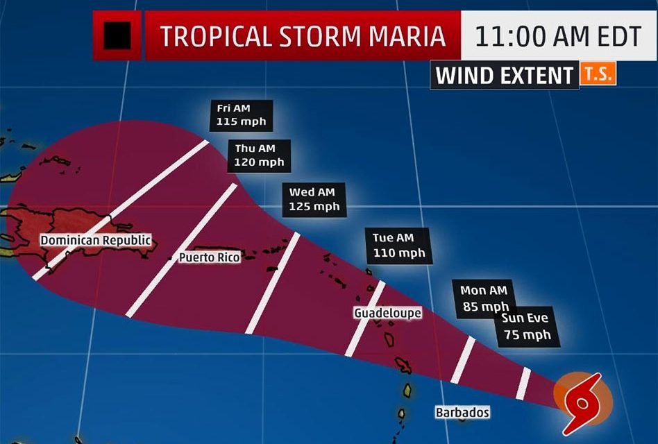 Tropical Storm Maria Expected to Strengthen into a Hurricane