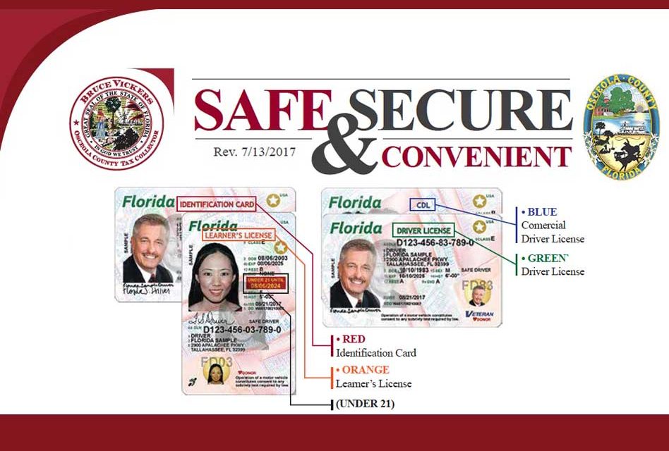 New More Secure Florida Drivers License and ID Card Now Available in Osceola County