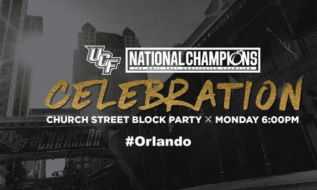 UCF Knights National Championship Celebration In Downtown Orlando Monday Night!