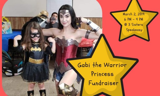 Gabi the Warrior Princess Fundraiser Being Held at 3 Sisters Speakeasy