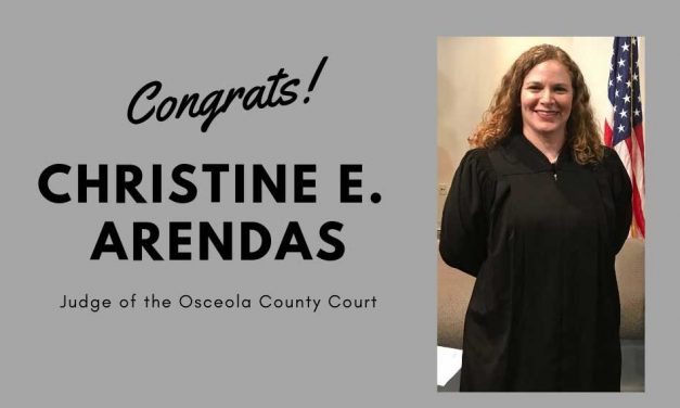 Christine E. Arendas sworn in as Judge of Osceola County Court