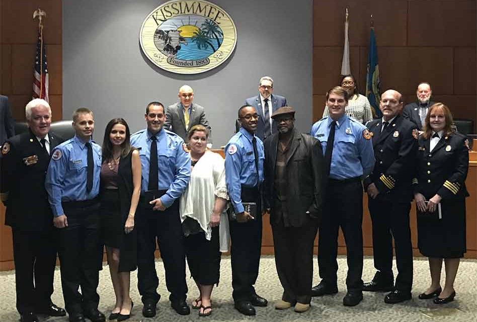 Kissimmee Swears in Four New Fire Fighters at Commission Meeting
