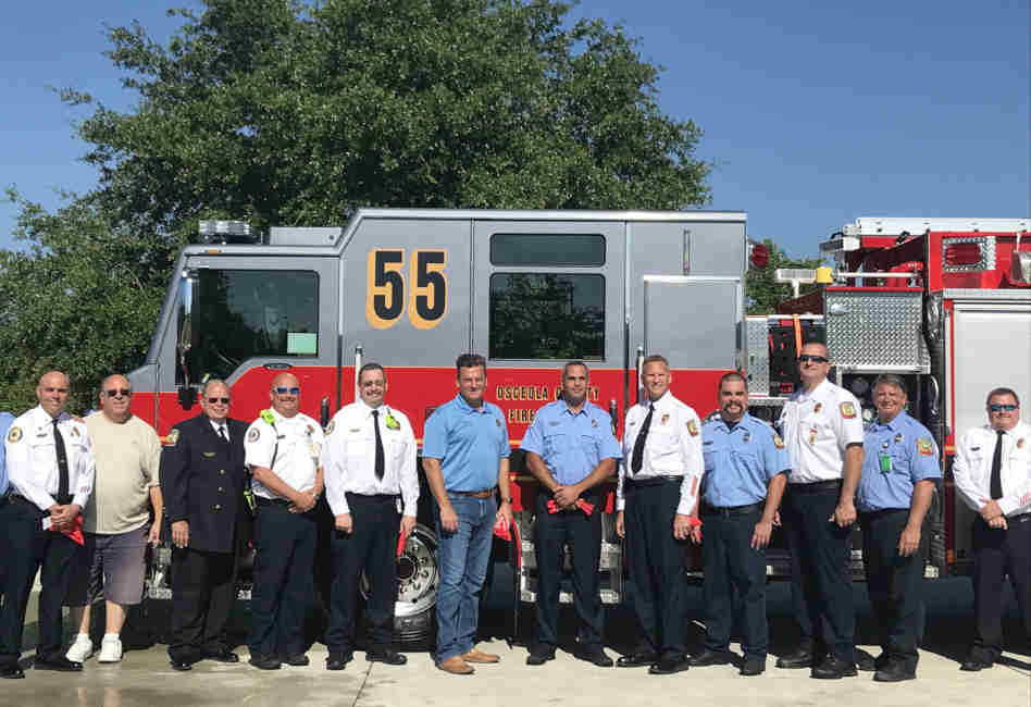 Osceola County Fire Rescue Hosts Push Back Ceremony for New Engine 55
