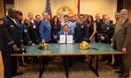 Governor Ron DeSantis signs the Florida Firefighters Cancer Coverage Bill into Law
