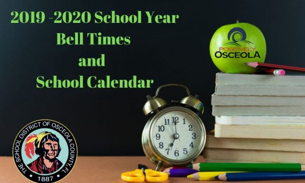 Osceola School District Announces 2019-20 Bell Times and School Calendar