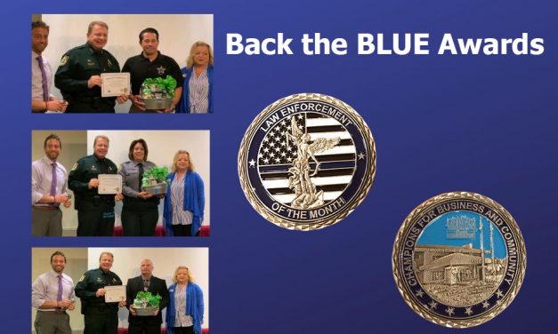 Kissimmee/Osceola County Chamber and OREC Present Back the Blue Award to Three Osceola Sheriff Employees