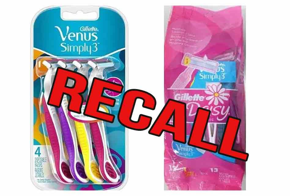 Gillette Recalls 87,000 Packages of Venus Disposable Razors