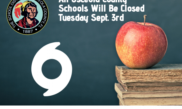 Osceola Schools to be Closed On Tuesday, September 3rd Due to Hurricane Dorian