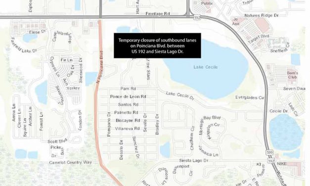 Toho Water Announces Temporary Closure of Southbound Lanes on Poinciana Blvd. Between Siesta Lago Dr. and US 192
