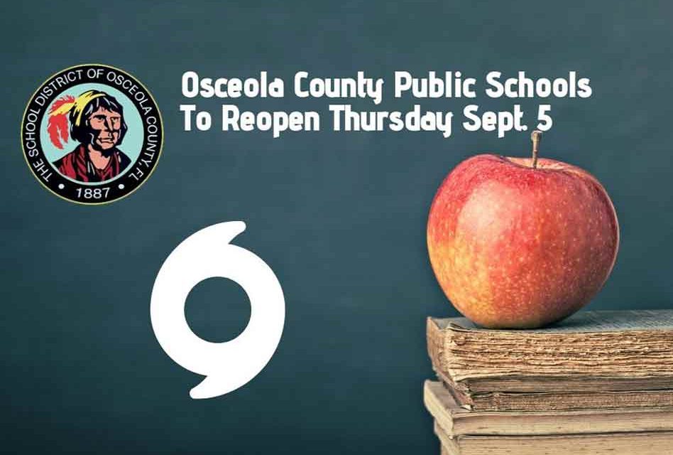 Osceola School District To Reopen All Public Schools On Thursday, September 5