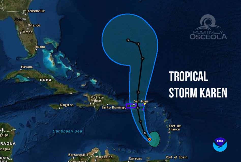 Tropical Storm Karen Continues to Head Toward Puerto Rico and the Virgin Islands