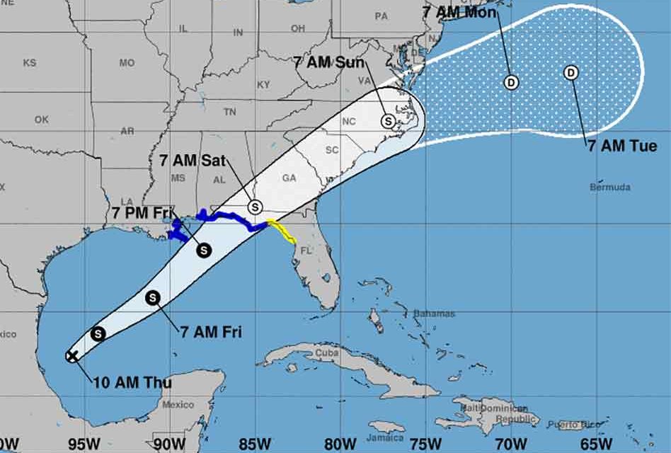 Tropical depression or Nestor about to form in Gulf, headed for Panhandle; we’ll get rain