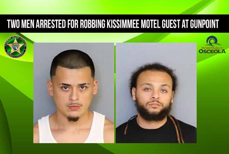 Two men arrested for robbing Kissimmee motel guest at gunpoint, deputies say