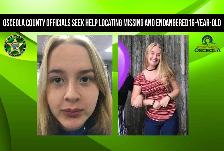 Osceola County Officials need help in locating missing and endangered 16-year-old girl