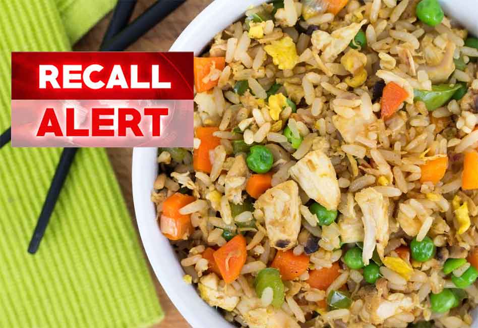 86 tons of chicken fried rice recalled for possible plastic bits