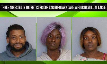 Three arrested in Osceola tourist corridor car burglary case; a fourth still at large