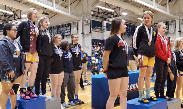 St. Cloud High School’s Kaylin White, Hannah Wagner are 2A state weightlifting champions