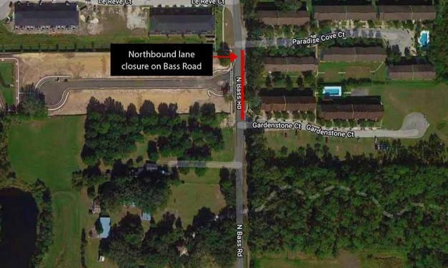 Lane closure on Bass Road in Kissimmee beginning the week of March 2 for sewer lift station rehabilitation project
