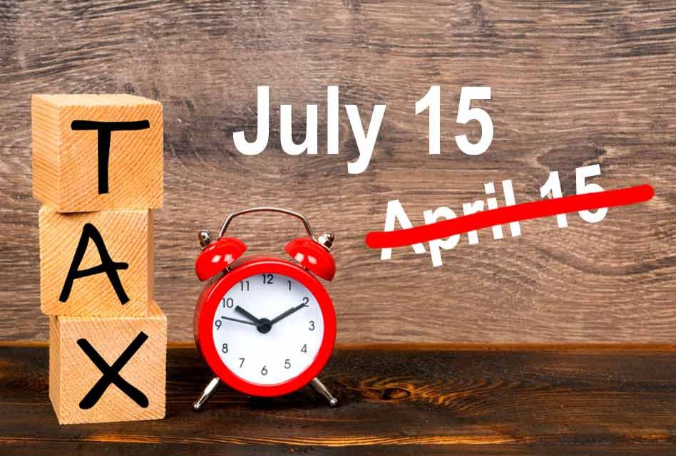 A reminder that tax day this year is July 15 instead of today, but file so you can get your stimulus check faster