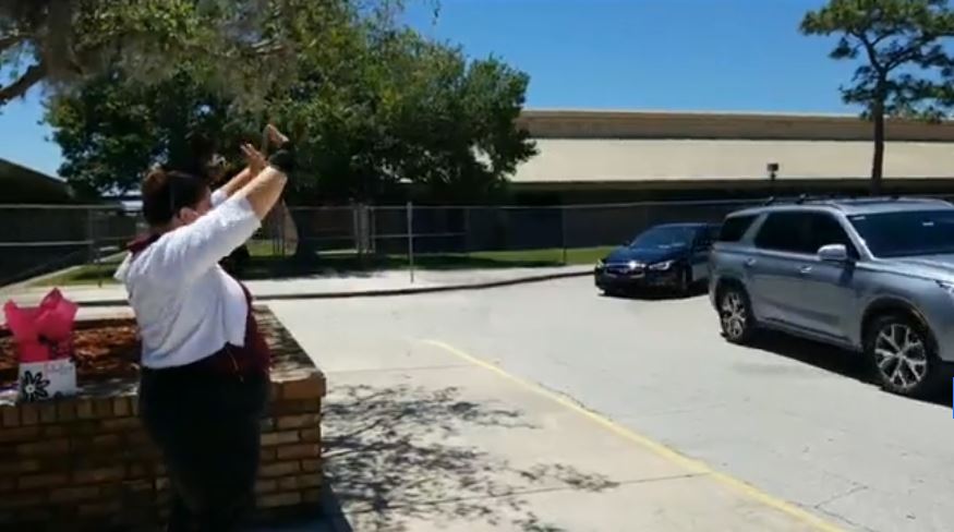 Parkway Middle School’s Megan Gould surprised with parade on #SchoolPrincipalsDay
