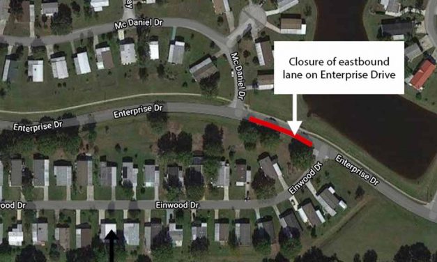 Toho Water announces temporary eastbound lane closure on Enterprise Drive for sewer repair project