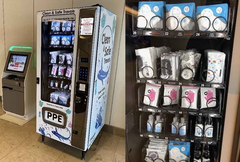 Forget to pack your face mask for your flight? Not to worry… OIA now has PPE vending machines