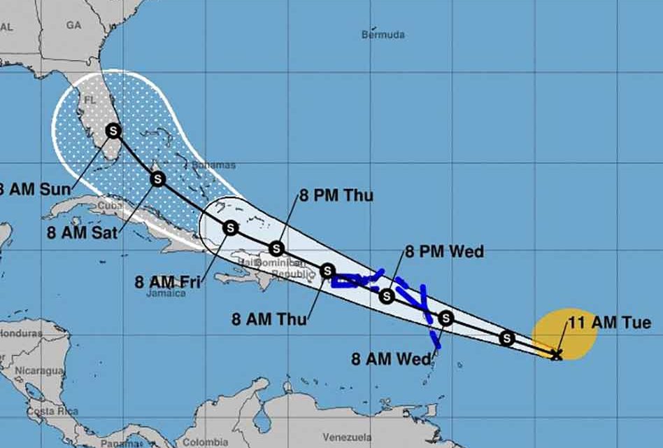 National Hurricane Center issues warnings for what could become Tropical Storm Isaias, Florida in the early path