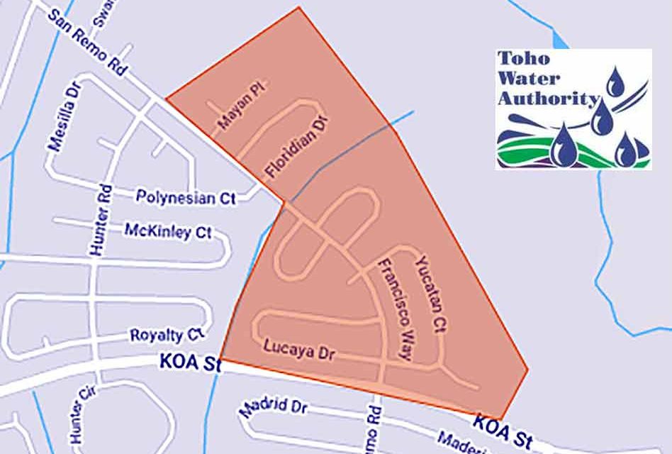 Toho Water issues precautionary boil water advisory to customers located on San Remo Road