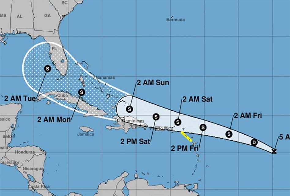 Tropical Depression 13 continues to move toward Florida, could become TS Laura later today