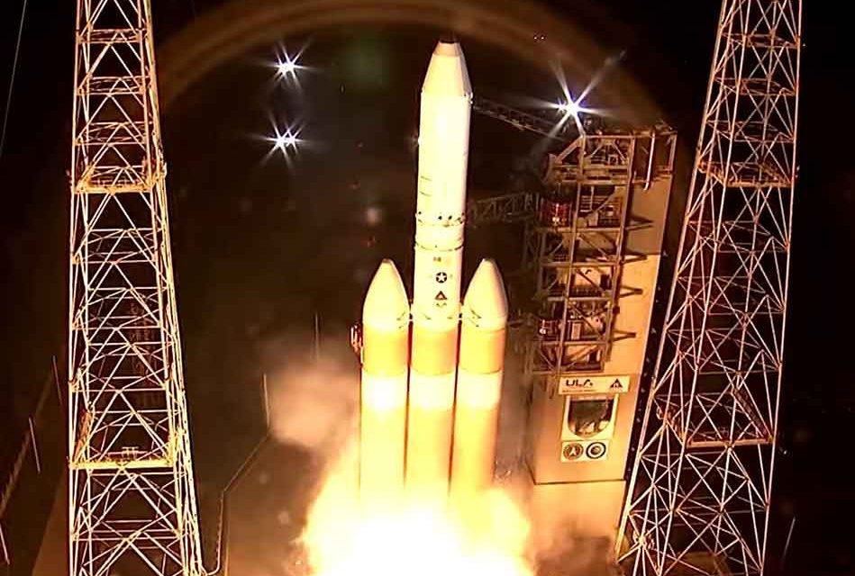 United Launch Alliance Delta IV Heavy Rocket’s “Hot Fire Abort” halts launch with 3 seconds on countdown