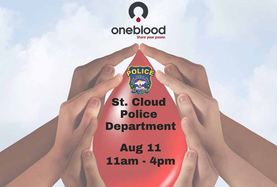 St. Cloud Police Department to Host “One Blood” blood-drive Tuesday
