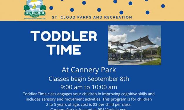 St. Cloud Parks and Rec to offer “Toddler Time Classes” beginning September 8th
