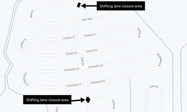 Lane closures on Tiger Rd. in Poinciana will resume on November 23 for sewer rehabilitation project