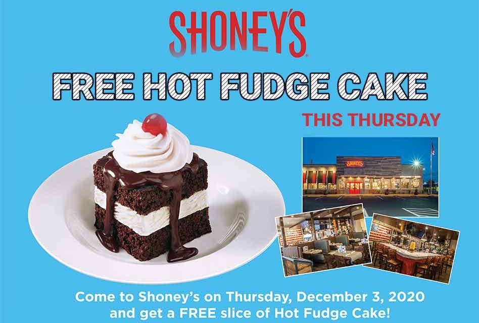 Shoney’s Restaurants to offer FREE Hot Fudge Cake Day on Thursday, December 3