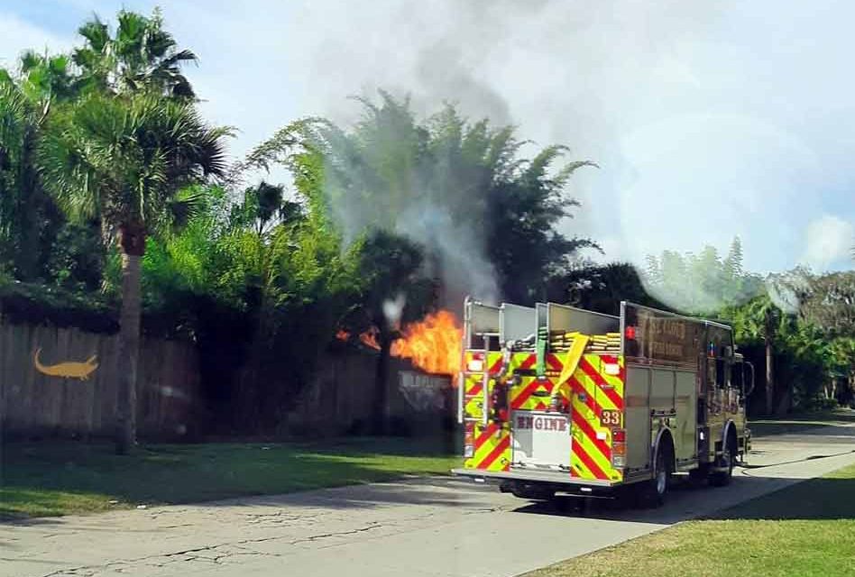 St. Cloud and Osceola Fire Rescue teams work together to extinguish fire at Wild Florida
