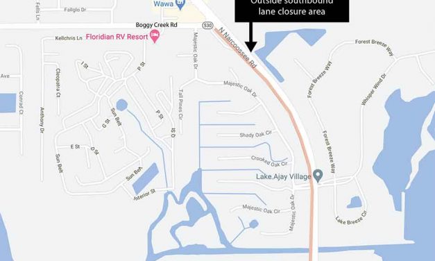 Outside southbound lane closure on Narcoossee Road rescheduled for January 21