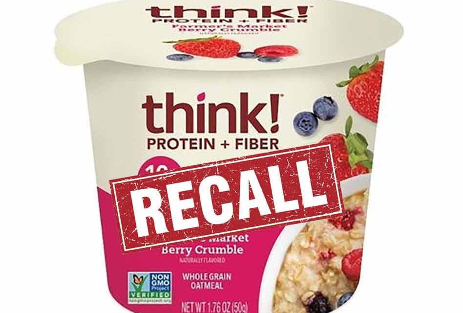 Food Recall alert: Think! issues voluntary recall on undeclared tree nuts in fiber oatmeal