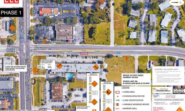 Shifting lane closures on N. Hoagland Blvd. near the US 192 intersection begins Monday evening March 8