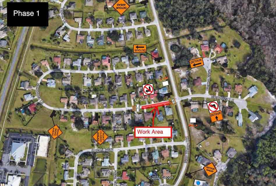 Road closures to thru traffic for Mendoza Dr./Ln. and San Remo Rd. area beginning Monday, March 29