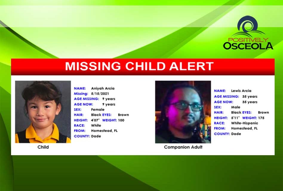 Missing Child Alert issued for 9-year-old Florida girl