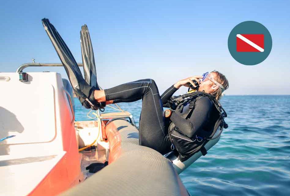 Divers down! Help protect yourself and others, use a dive flag/buoy when swimming, diving or snorkeling