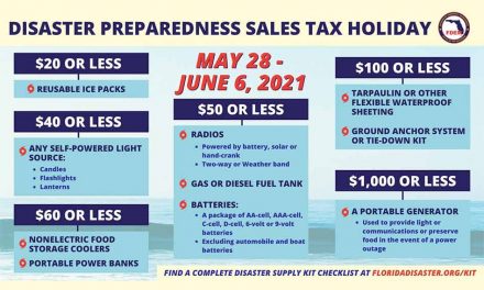 The 2021 Disaster Preparedness Sales Tax Holiday ends today Sunday June 6