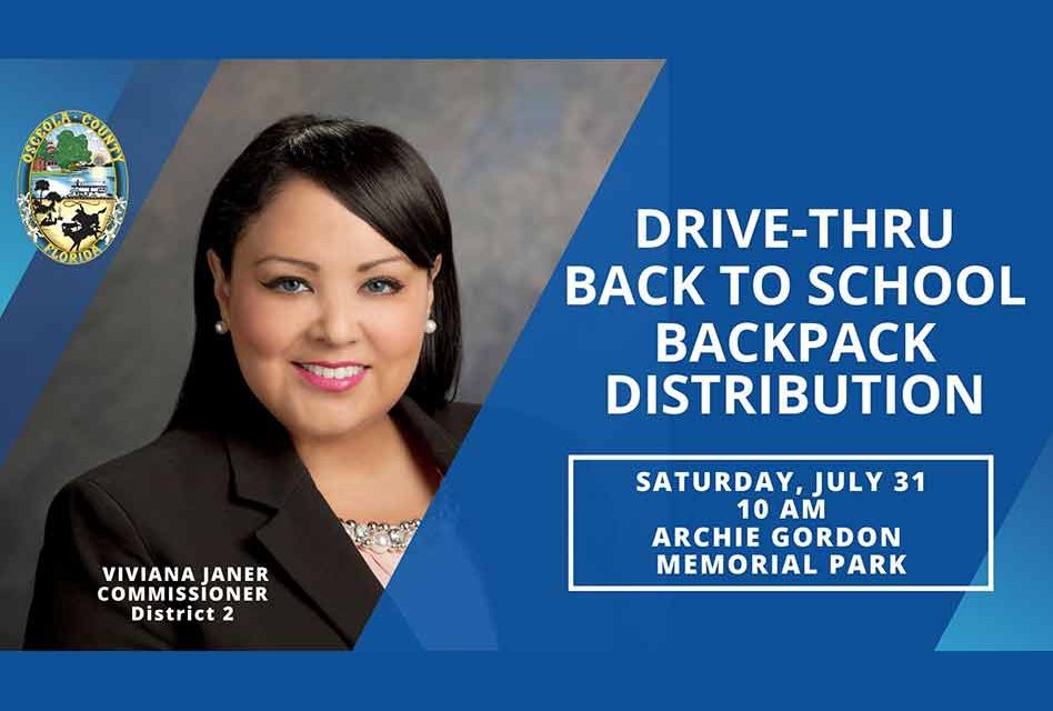 Osceola County to host back to school backpack drive-through giveaway with Commissioner Viviana Janer