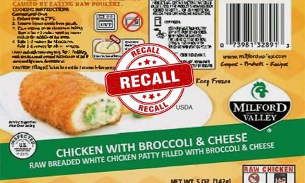 60,000 pounds of frozen, stuffed chicken recalled for salmonella, check your freezer!