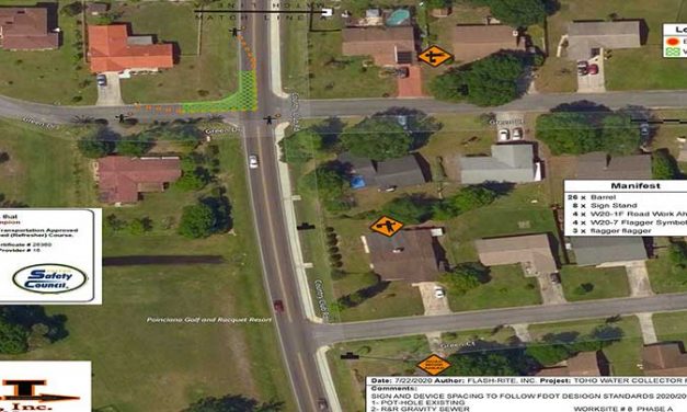 Lane closures at the Country Club Rd and Green Dr intersection this week for sewer project