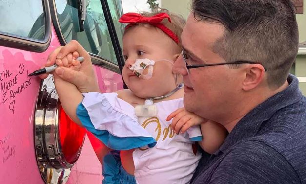 St. Cloud family who lost their one-year-old daughter to cancer, gives back to help a little girl fighting for her life